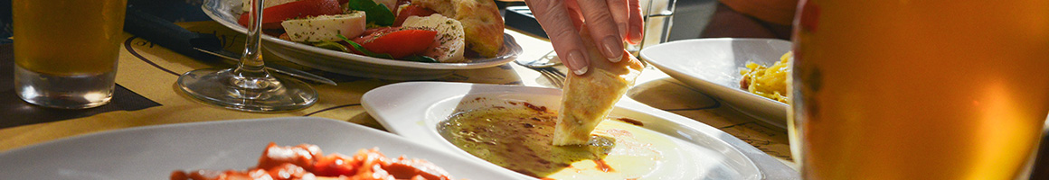 Eating Greek at Petrinos Greek Restaurant restaurant in La Mesa, CA.